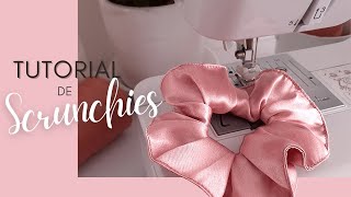 1 tutorial SCRUNCHIES  3 PASOS❤❤  super FÁCIL 🔥😎 [upl. by Rebekkah695]