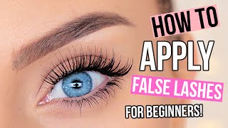 How To Apply False Eyelashes For Beginners [upl. by Mathis]