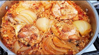 ARROZ CON POLLO  Mexican Style Chicken And Rice Recipe  Simply Mama Cooks [upl. by Barnabas]