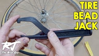 How To Get Tight Tire On Bike Wheel Rim With Tire Bead Jack [upl. by Ailugram397]