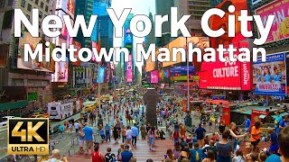 New York City Walking Tour Part 1  Midtown Manhattan 4k Ultra HD 60fps – With Captions [upl. by Fields]