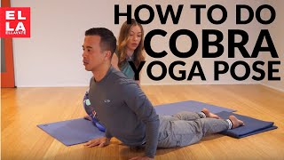 How To Do Cobra Pose I Yoga Tutorial [upl. by Enelyk]