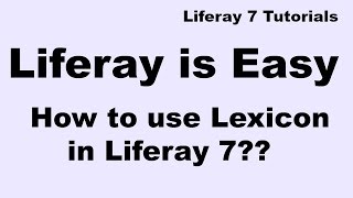 Liferay Tutorial 15  How to use Lexicon in Liferay DXP [upl. by Yerffoj]