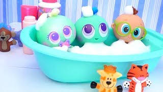 Barbie Babysits my Nerlie Babies  Toys and Dolls Fun Video for Kids  Sniffycat [upl. by Morez]