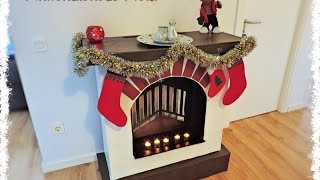 Chimenea Decorativa de Cartón para Navidad Murialidades Diy [upl. by Nalyt]