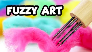 Painting with WOOL  Oddly Satisfying Needle Felting [upl. by Armitage]