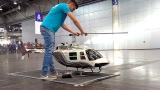 RC HELI JET INDOOR FLIGHT  VARIOHELICOPTER  ROBIN ADAMSCHAK  MODELL HOBBY SPIEL [upl. by Winston]