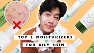 ✨ TOP 5 KOREAN MOISTURIZERS FOR OILY ACNE PRONE SKIN  Brute Choi [upl. by Yrret296]