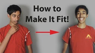 How to Tailor Mens TShirt Shoulders DIY Easy Sewing Tutorial [upl. by Tallia]