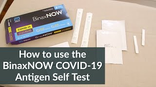 How to use the BinaxNOW COVID19 Antigen Self Test step by step [upl. by Monagan182]