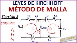 LEY DE KIRCHHOFF MALLAS  EJERCICIO 1 [upl. by Donavon493]