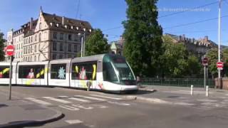 Tram Strasbourg Frankreich nach Kehl Deutschland [upl. by Adnolrehs34]