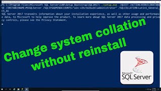 Changing SQL Server System Collation without reinstalling [upl. by Anselme]