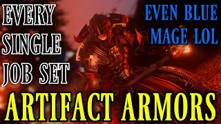 Every Job Armor Set Dyes FFXIV Artifact Armors [upl. by Ecirahc724]