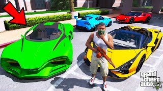 Franklin Stealing Billionaires Secret Sports Cars In GTA 5  SHINCHAN and CHOP [upl. by Oisorbma]