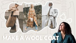 DIY Wool Coat How to Pattern Draft Cut and Prep  LYDIA NAOMI [upl. by Ahsata]