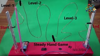 Steady Hand Game DIY  Buzz wire game  with 3 LEVELS [upl. by Delia]