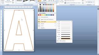 COMO FAZER MOLDE DE LETRA USANDO O WORD 2007 [upl. by Romola477]