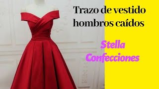 Trazo de vestido hombros caídos [upl. by Felty]