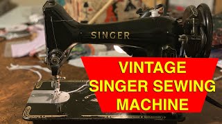 How to Thread a Vintage Singer Sewing Machine 1920s 1930s 1940s 1950s [upl. by Harriman731]