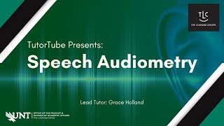 TutorTube Speech Audiometry [upl. by Leid241]