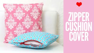 Zippered Cushion Covers for Beginners  Easy Tutorial [upl. by Hoffarth520]