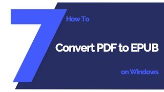 How to Convert PDF to EPUB on Windows  PDFelement 7 [upl. by Eycats246]