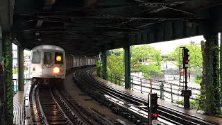 NYC Subway  R160 amp R46 F Trains  West 8th St  NY Aquarium [upl. by Greenberg361]