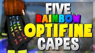 5 Rainbow Optifine Cape Designs Best Minecraft Cape Designs [upl. by Dennison]