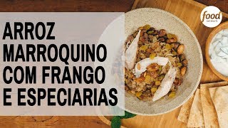 ARROZ MARROQUINO COM FRANGO E ESPECIARIAS  UM DIA DE CHEF [upl. by Alyehc]