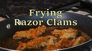 Frying clams right after digging them [upl. by Woodman]