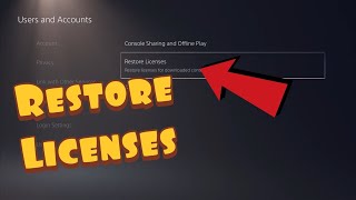 How To Restore Licenses On PS5 [upl. by Cosetta623]