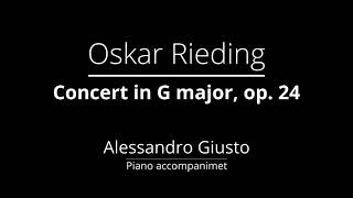 O RIEDING Concertino in G major op 24  Piano accompaniment [upl. by Aryam]