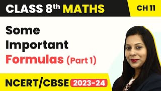 Some Important Formulas Part 1  Mensuration  Class 8 Maths [upl. by Morgun]