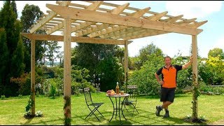 How to Build a Pergola  Mitre 10 Easy As DIY [upl. by Vonny]