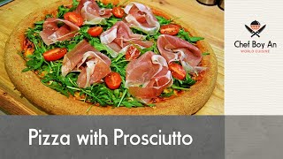 Pizza with Proscuitto and Rucola  Pizza mit Parma Schinken und Rucola  Pica sa Pršutom i Rukolom [upl. by Noved]