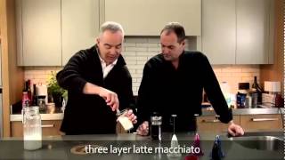 aerolatte  milk frother makes three layer caffè latte macchiato [upl. by Aloiv491]