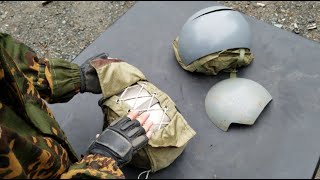 STSh81 Sfera and SSSh94 SferaC Russian helmet ballistic test  Diapers for Spetsnaz [upl. by Ynetruoc303]