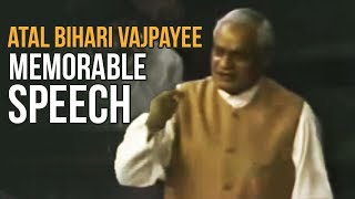 Atal Bihari Vajpayee Greatest Speech Ever In Indian Parliament  Manastars [upl. by Sorce]