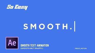 Smooth Text Animation in After Effects  After Effects Tutorial  No Third Party Plugin [upl. by Anevad]