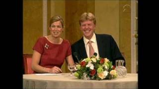 Verloving Prins van Oranje en Máxima Zorreguieta persconferentie 2001 [upl. by Amehsyt]