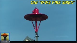 Old WW2 FIRE SIREN with scary AIR RAID Signal [upl. by Daahsar465]