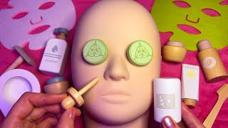 ASMR Wooden Skincare on Mannequin Whispered [upl. by Eelik277]