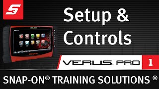 Setup amp Controls  VERUS® PRO Pt 110  Snapon Training Solutions® [upl. by Erdreid]