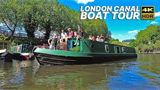 LONDON Boat Tour 🇬🇧  Canal Boat Tour 🛶  Cruise the Regents Canal from Little Venice to Camden [upl. by Acimat303]