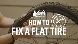 How to Fix a Flat Bike Tire — REI Coop Classes [upl. by Sothena]