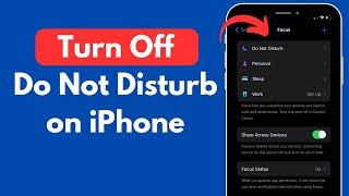 How to Turn Off Do Not Disturb on iPhone Quick amp Simple [upl. by Ahras128]