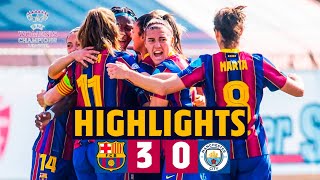 HIGHLIGHTS  Barça Women 3  0 Manchester City  Womens Champions League quarterfinals [upl. by Lad]