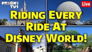 🔴Live RIDING EVERY RIDE at Disney World in One Day  Walt Disney World Live Stream  Part 1 [upl. by Yelrak467]