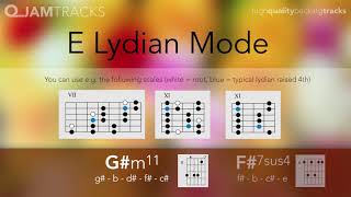 Steve Vai Style E Lydian mode Guitar Backing Track [upl. by Cordova]